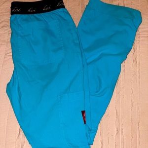 Blue Koi Scrub Pants